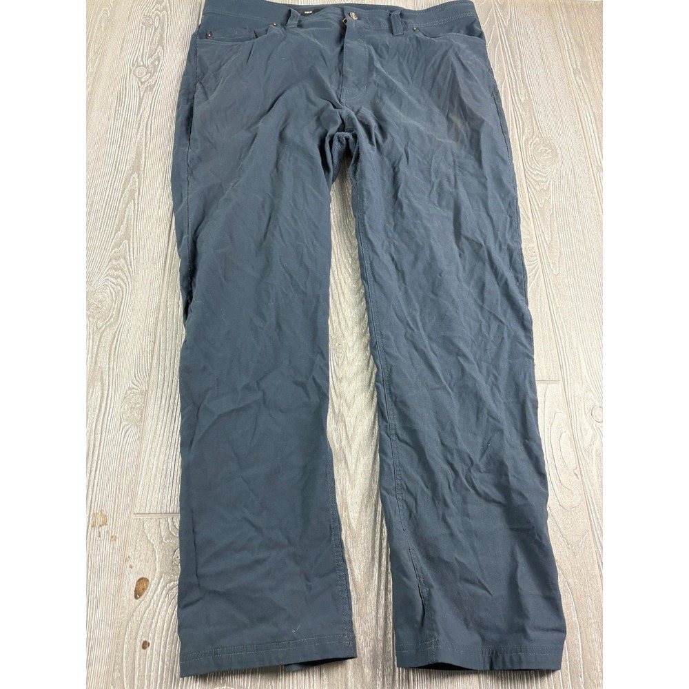 prAna Mens Stretch Blue Pants Size 40 x 31 Slim Fit Chino Outdoor Travel